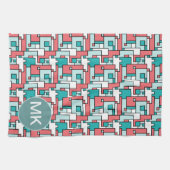 retro-baksteenpatroon theedoek (Horizontaal)