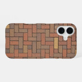 Retro Bakstenen Trottoir iPhone 16 Hoesje (Achterkant horizontaal)