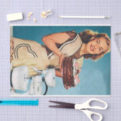 retro bakvrouw ontkoppeling tissuepapier (Craft)