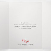 Retro Balck and White Photo Collage Christmas Drieluik Uitnodiging (Binnenkant midden)