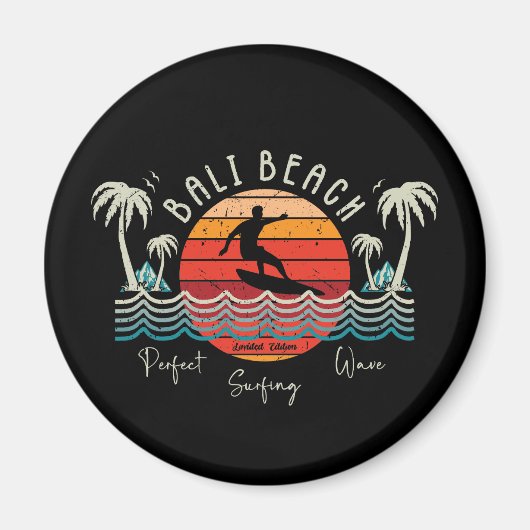 Retro Bali Beach Magneet (Voorkant)