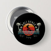 Retro Bali Beach Ronde Button 7,6 Cm (Voorkant /achterkant)