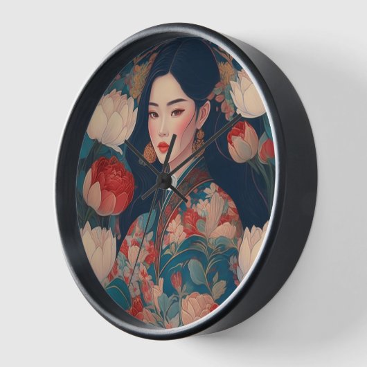 Retro Bali Klok - Tijdloze Elegantie Balinese Meis (Hoek)