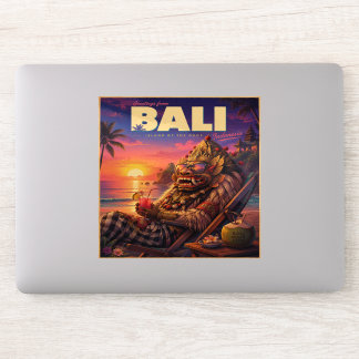 Retro Bali Paradijs Reis Kunstprint Sticker