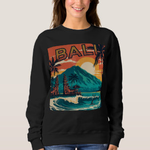 Retro Bali Reizen – Sunset Beach Ocean Surfers Trui