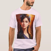 Retro Bali T-Shirt Elegant Meisje Design (Voorkant)