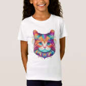 Retro  Bali T-Shirt voor Meisje - Cat Retro (Voorkant)