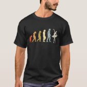 Retro ballerina evolutie ballet development dans t-shirt (Voorkant)