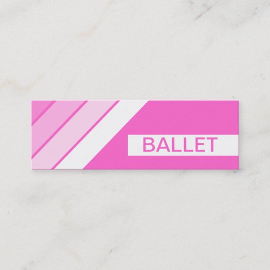retro BALLET Mini Visitekaartje (Voorkant)