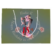 Retro Ballet Schoenen Gift Bag Groot Cadeauzakje (Achterkant)