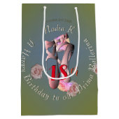 Retro Ballet Shoes Gift Bag Medium Cadeauzakje (Achterkant)