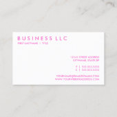 retro BALLET Visitekaartje (Achterkant)