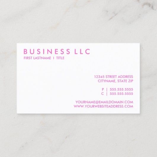 retro BALLET Visitekaartje (Achterkant)