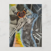 Retro ballet vlinder vrouw surreële collage kunst briefkaart (Voorkant)
