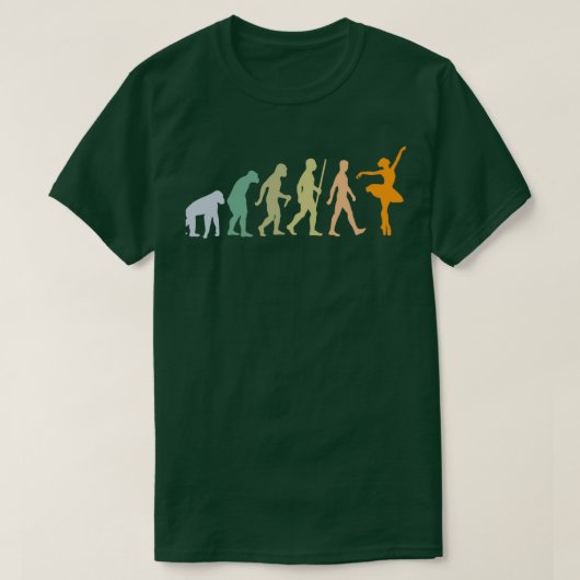 retro  balletdansevolutie danslover g t-shirt (Design voorkant)