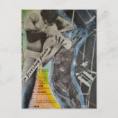 Retro balletkoppel finale collage kunst briefkaart (Voorkant)
