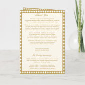Retro Ballroom Vintage Ivory Wedding Program Programma (Achterkant)