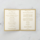 Retro Ballroom Vintage Ivory Wedding Program Programma (Binnen)