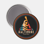 Retro Baltimore Kayaking Magneet (Voorkant / Achterkant)