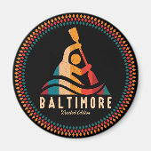 Retro Baltimore Kayaking Magneet (Voorkant)