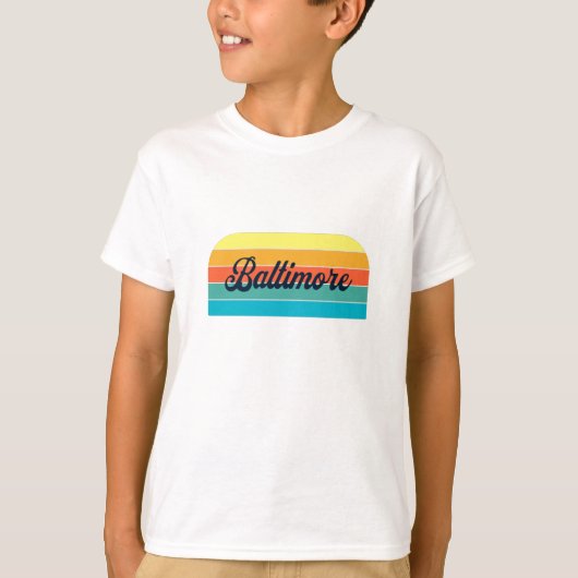 Retro Baltimore T-Shirt (Voorkant)