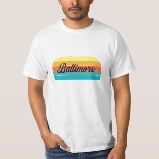 Retro Baltimore T-shirt (Voorkant)