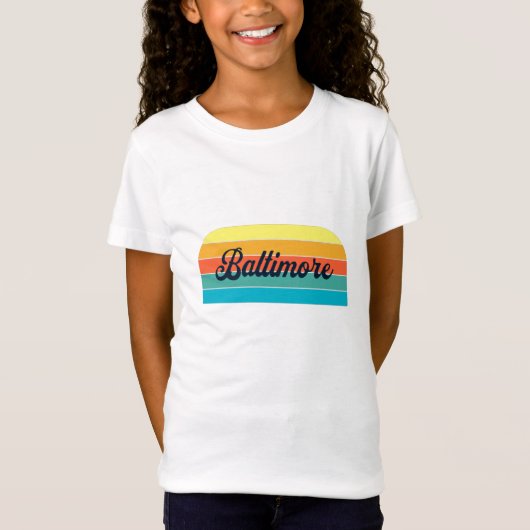 Retro Baltimore T-Shirt (Voorkant)