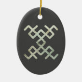 Retro Baltische Patroon Wijzigen Traditionele Hand Keramisch Ornament (Voorkant)