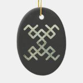 Retro Baltische Patroon Wijzigen Traditionele Hand Keramisch Ornament (Achterkant)