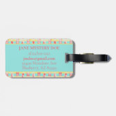 retro bamboe bagagelabel (Achterkant horizontaal)