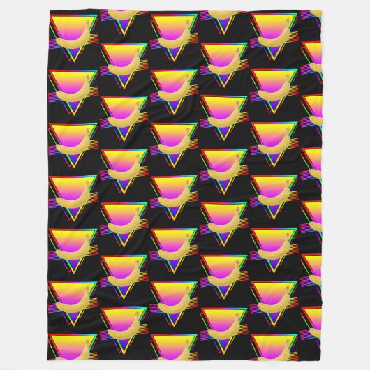 Retro Banaan Fruit Fleece Deken (Voorkant)