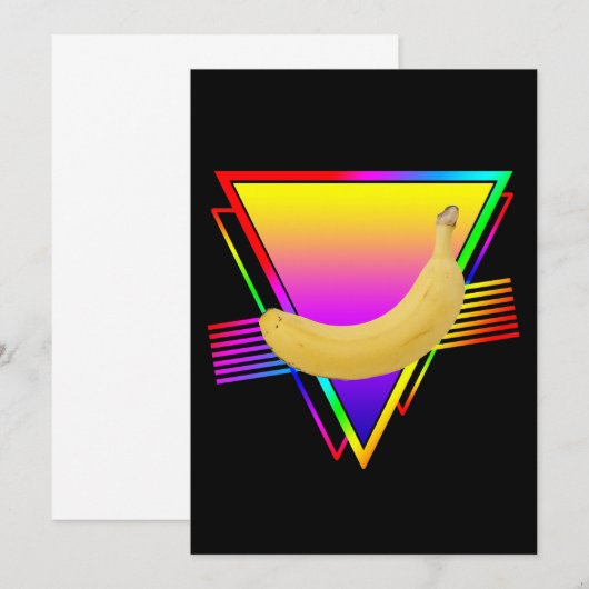 Retro banaan fruit kaart (Voorkant / Achterkant)
