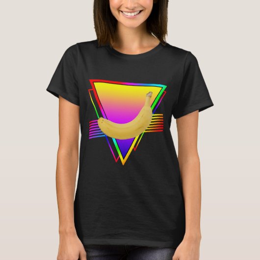 Retro Banaan Fruit T-shirt (Voorkant)