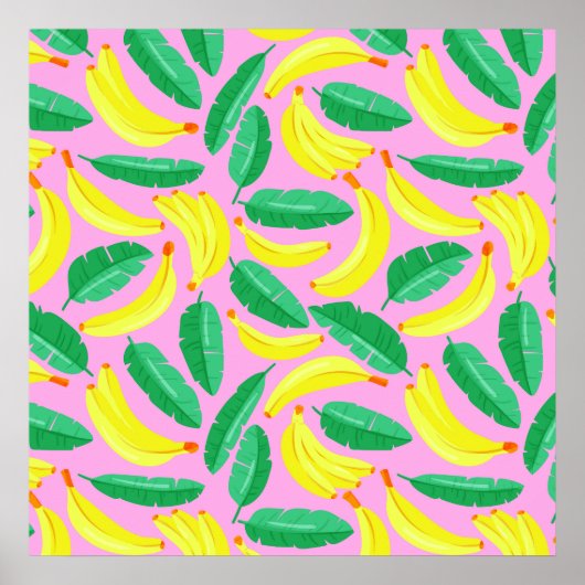 Retro Banana Pattern Poster (Voorkant)