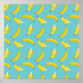Retro Banana Pattern Poster (Voorkant)