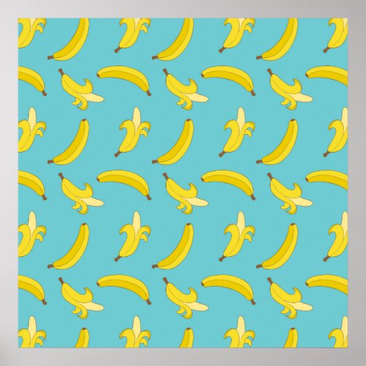 Retro Banana Pattern Poster (Voorkant)