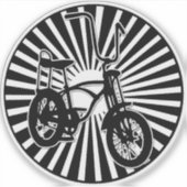 Retro Banana Seat Bike Sticker (Voorkant)