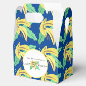 Retro Banana Yellow Turning Three Birthday Bedankdoosjes (Geopend)