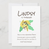 Retro Banana Yellow Turning Three Birthday Kaart (Voorkant)