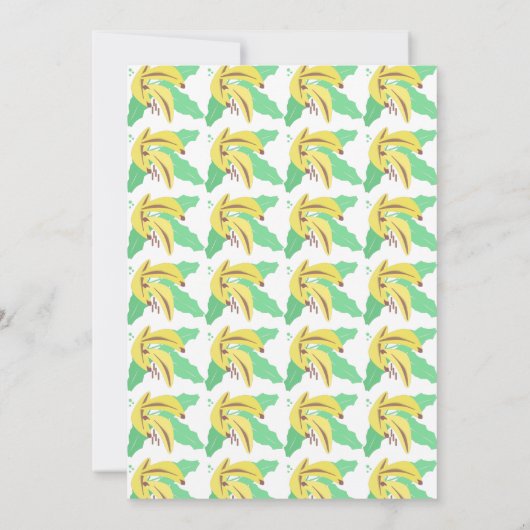 Retro Banana Yellow Turning Three Birthday Kaart (Achterkant)