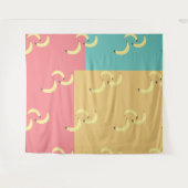 Retro Bananas Colorful Shapes Wandkleed (Voorkant (horizontaal))