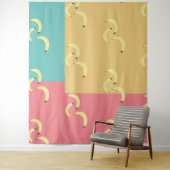 Retro Bananas Colorful Shapes Wandkleed (In situ)