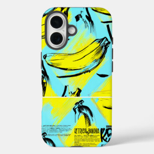 Retro Bananen Illustratie iPhone 16 Hoesje
