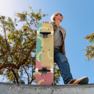 Retro Bananen Kleurrijke Vormen Persoonlijk Skateboard