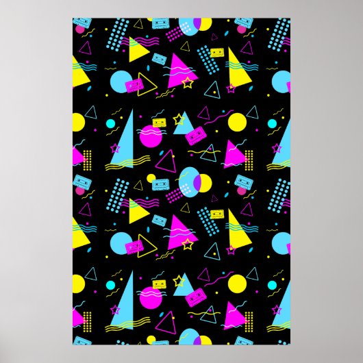 RETRO BAND KLEURRIJKE VORMEN POSTER (Voorkant)