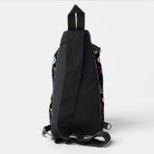 RETRO BAND KLEURRIJKE VORMEN SLING BAG (Achterkant)