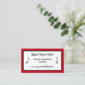 Retro Band Music Note Visitekaartjes (Staand voorkant)