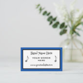 Retro Band Music Note Visitekaartjes (Staand voorkant)