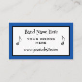 Retro Band Music Note Visitekaartjes (Voorkant)