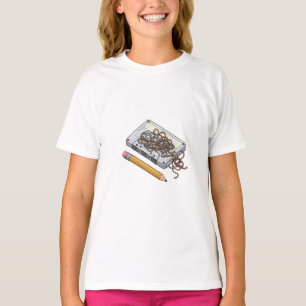 Retro Band Verward Potlood Kinderen T-shirt
